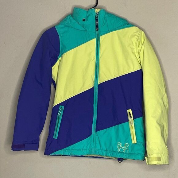 Burton Dryride Waterproof Snowboard Ski Jacket Coat Girls medium 10/12 retro
